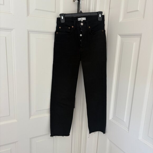 RE/DONE Stove Pipe Jeans in Jet Black - Picture 2 of 4